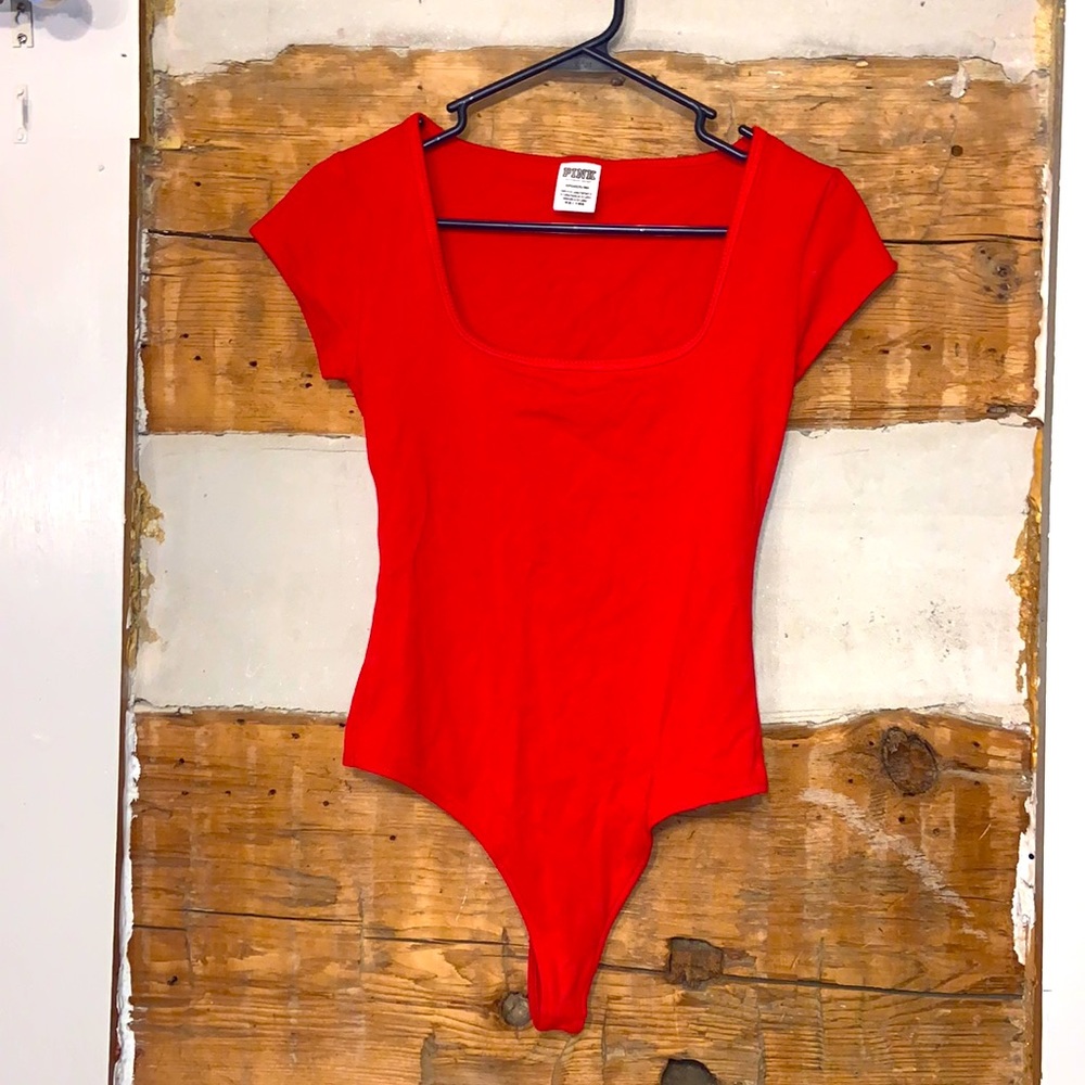 PINK red body suit